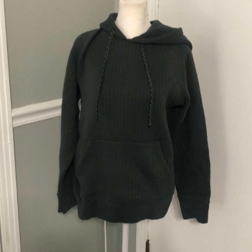 Club Monaco Quilted Textured Comfy Hoodie Pullover Sz S